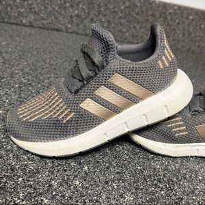 Adidas Charcoal and Bronze Running Shoes Kids 8 K